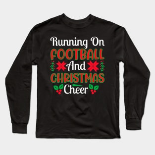 Football & Christmas Cheer Long Sleeve T-Shirt